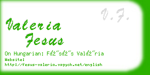 valeria fesus business card